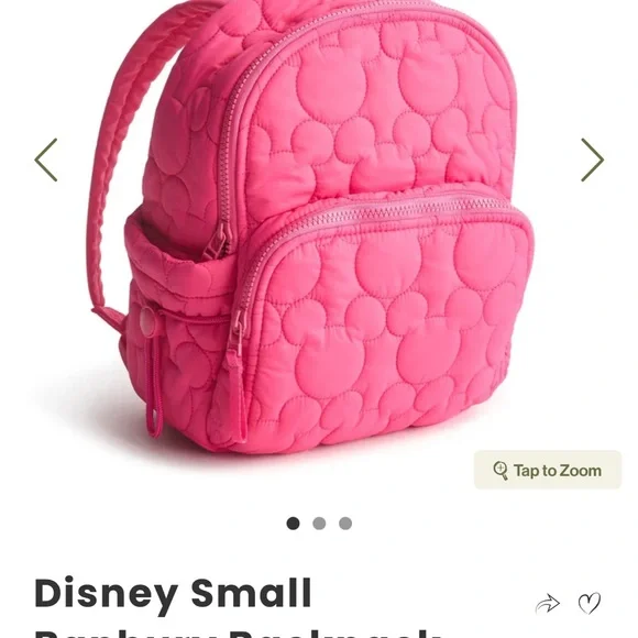 Vera Bradley Pink Quilted Backpack - Picture 10 of 10